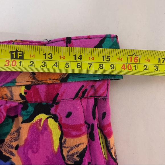 Vintage Floral Print Faux Wrap Pencil Skirt Women’s size 14 Colourful Artsy - Picture 10 of 11
